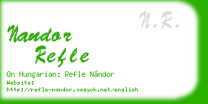 nandor refle business card